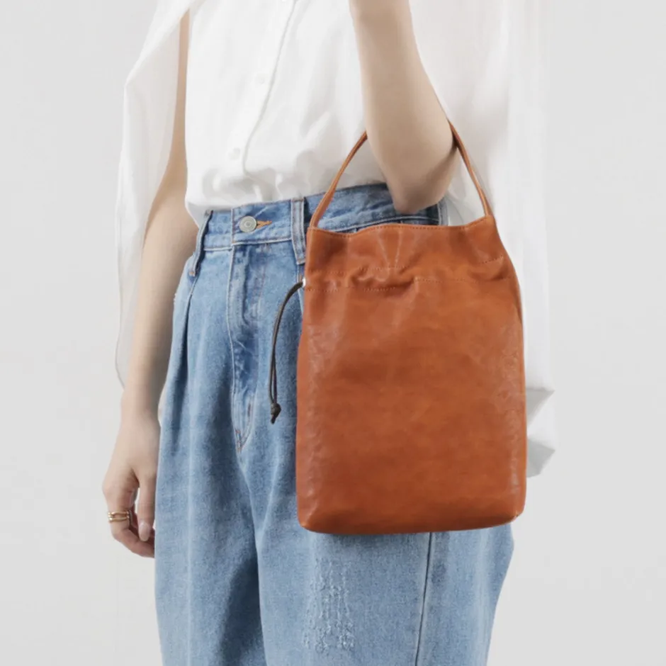 Tote Bags^CREED / Drawstring Tote Horse Leather