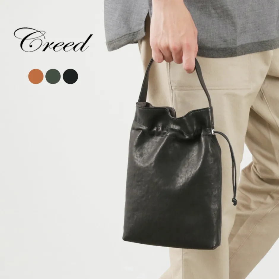 Tote Bags^CREED / Drawstring Tote Horse Leather
