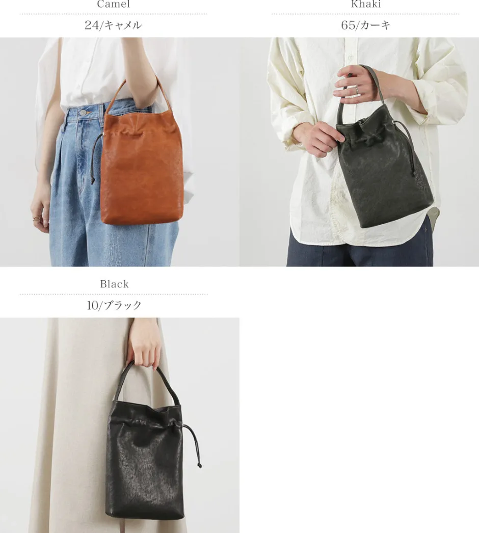 Tote Bags^CREED / Drawstring Tote Horse Leather