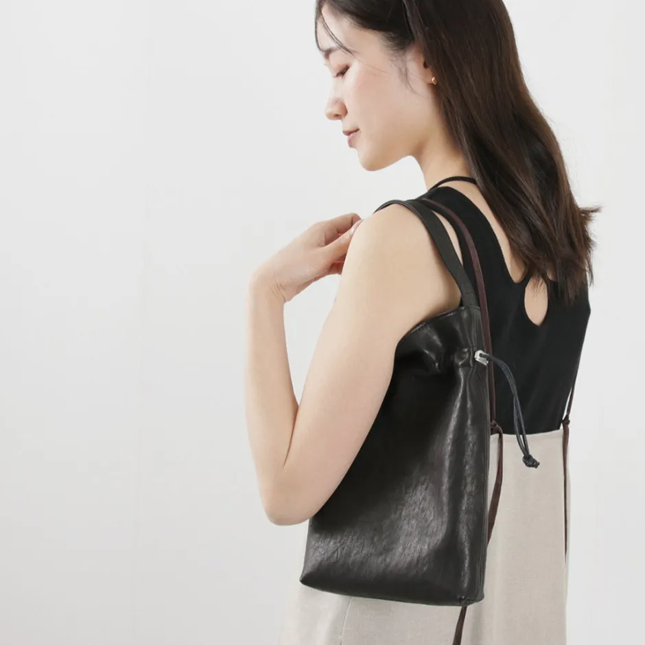 Tote Bags^CREED / Drawstring Tote Horse Leather