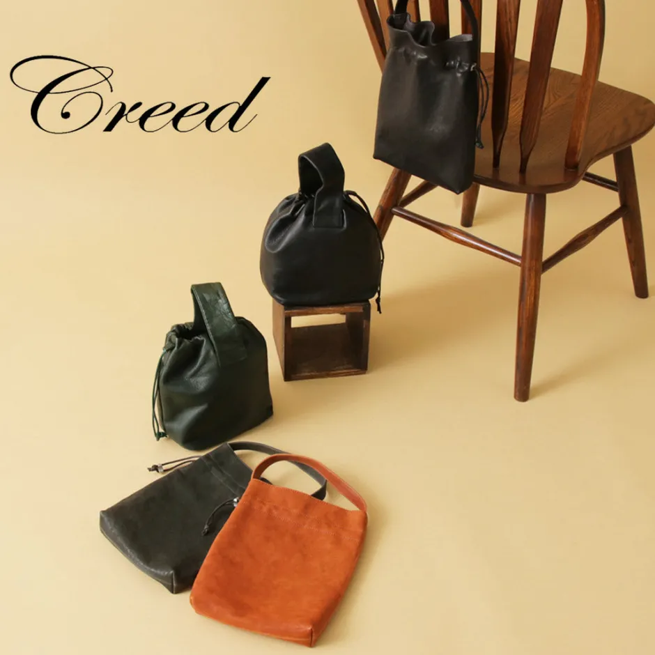 Tote Bags^CREED / Drawstring Tote Horse Leather
