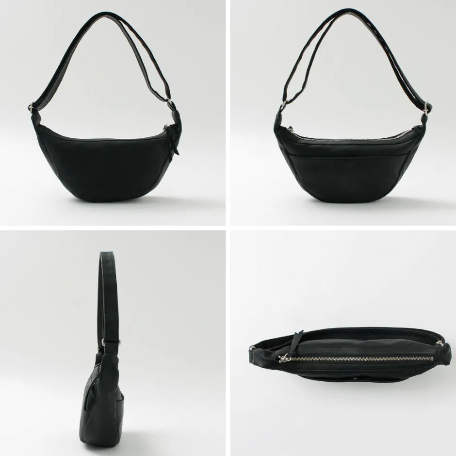 Shoulder Bags^CREED / Leather Shoulder Bag black