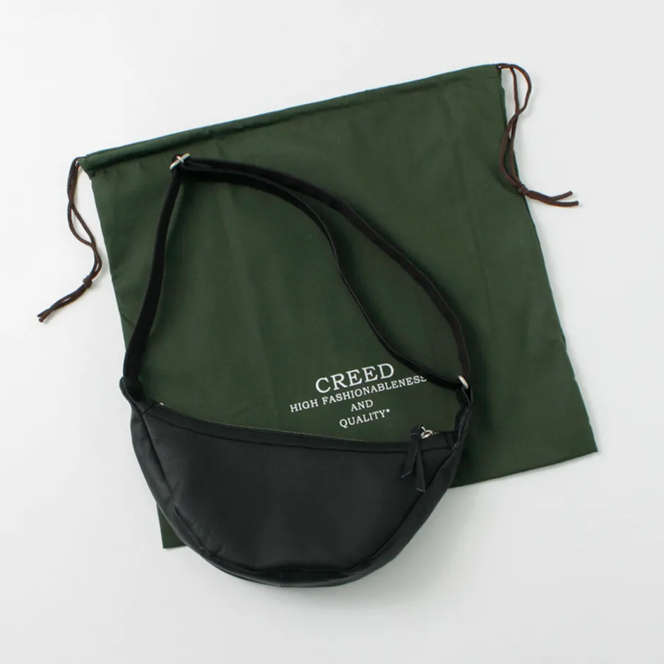 Shoulder Bags^CREED / Leather Shoulder Bag black