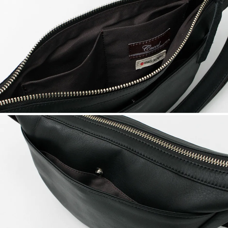 Shoulder Bags^CREED / Leather Shoulder Bag black