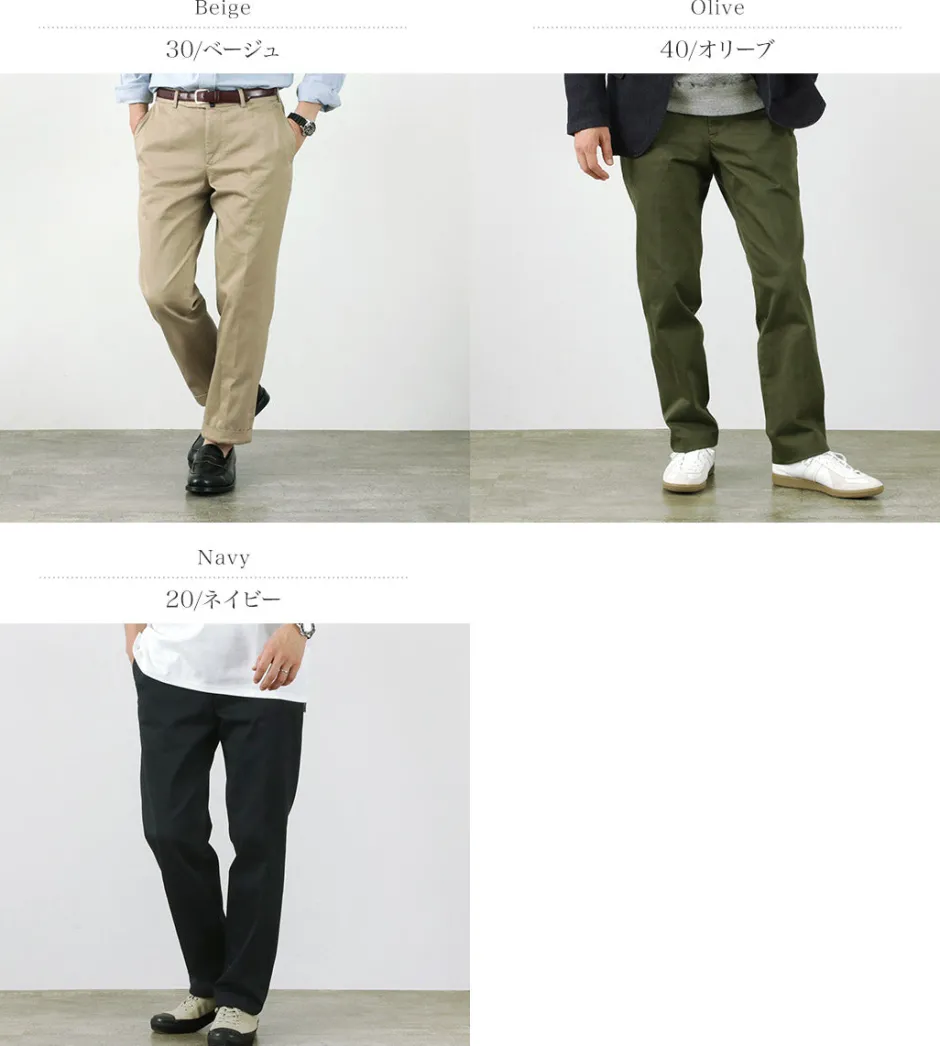 Work Pants & Chinos^D.C.WHITE / Cotton twill regular silhouette chinos