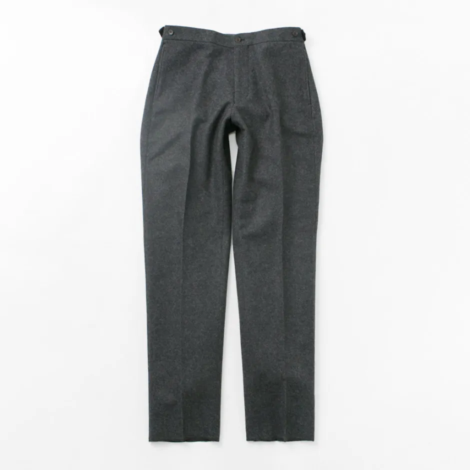 Trousers^D.C.WHITE / Wool Melton Tapered Trousers gray