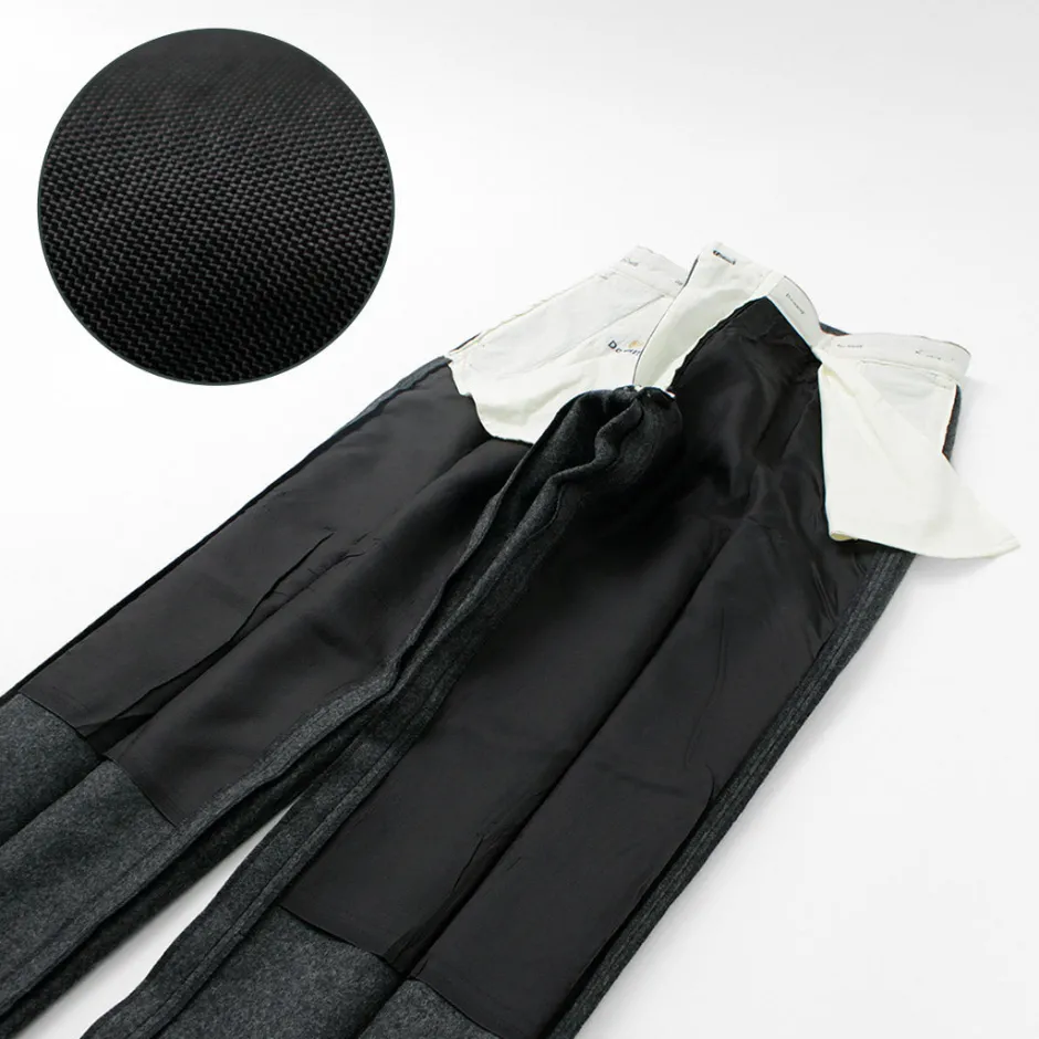 Trousers^D.C.WHITE / Wool Melton Tapered Trousers gray