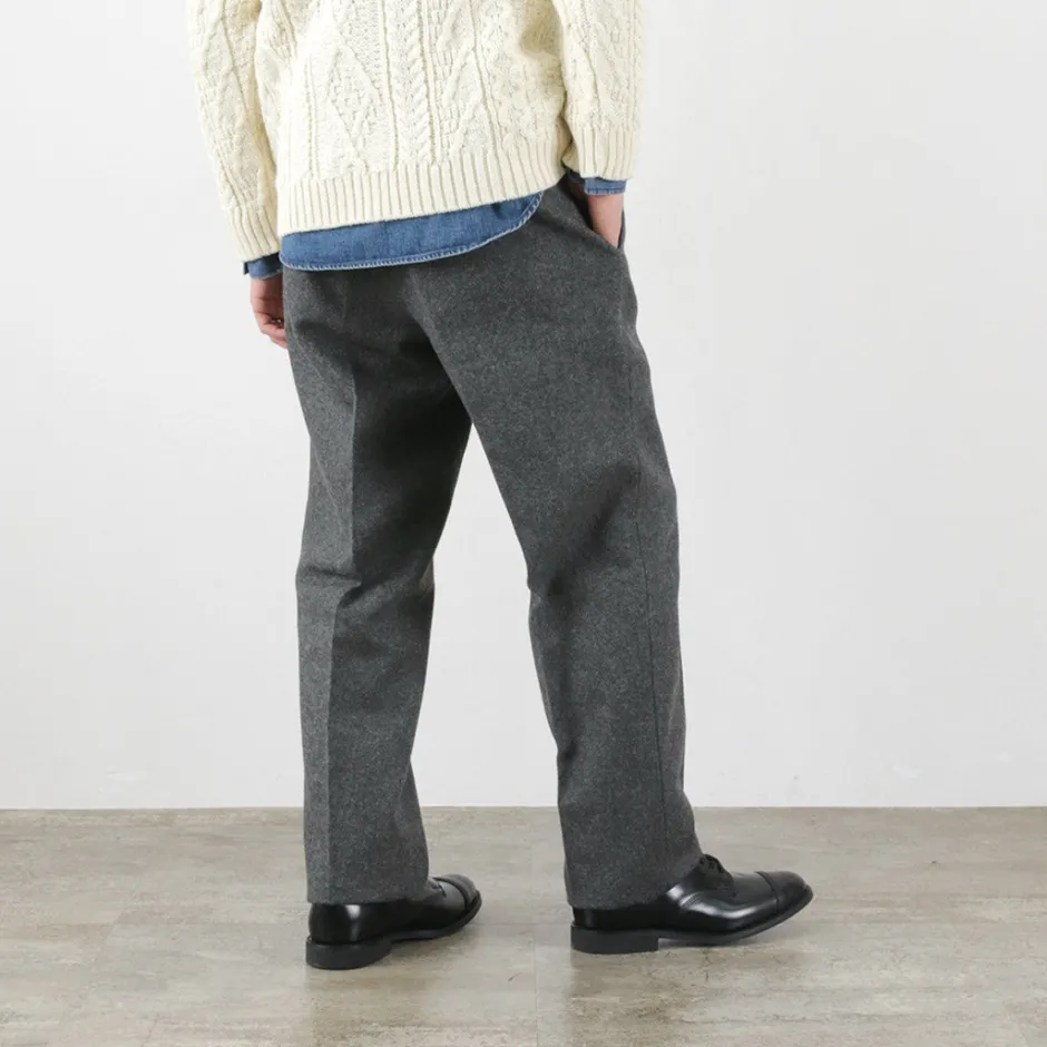 Trousers^D.C.WHITE / Wool Melton Tapered Trousers gray
