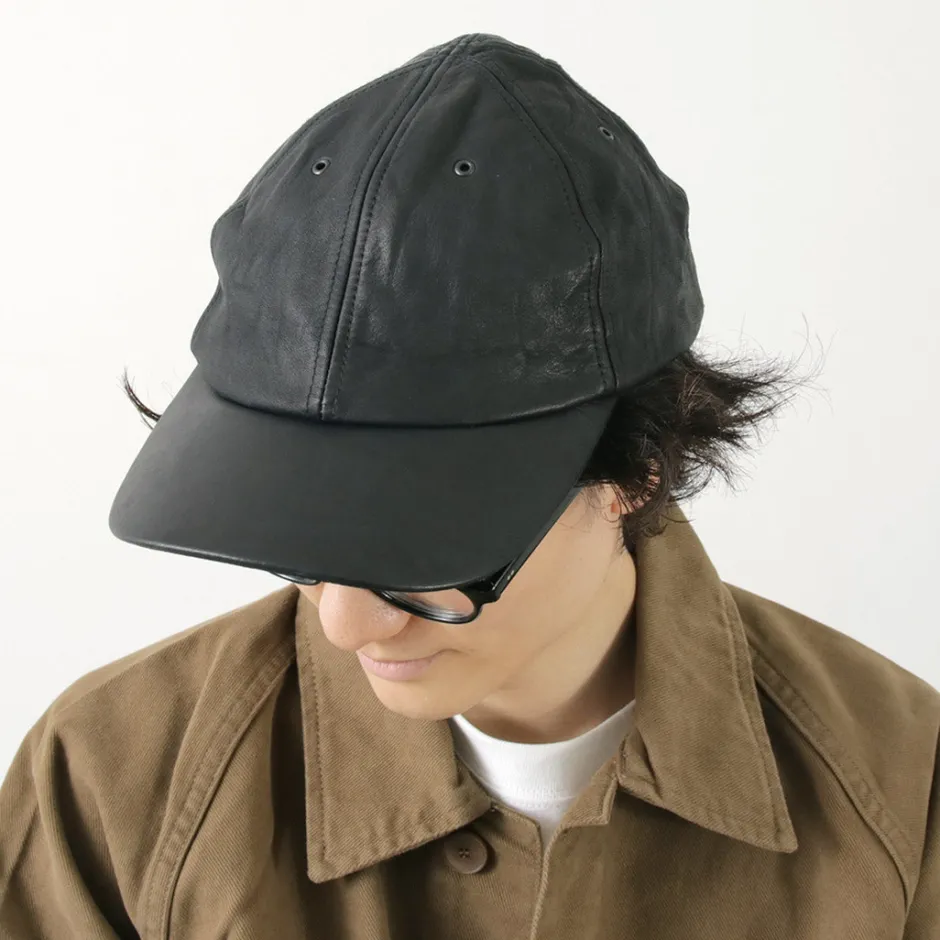 Hats^DECHO / Leather Ball Cap black