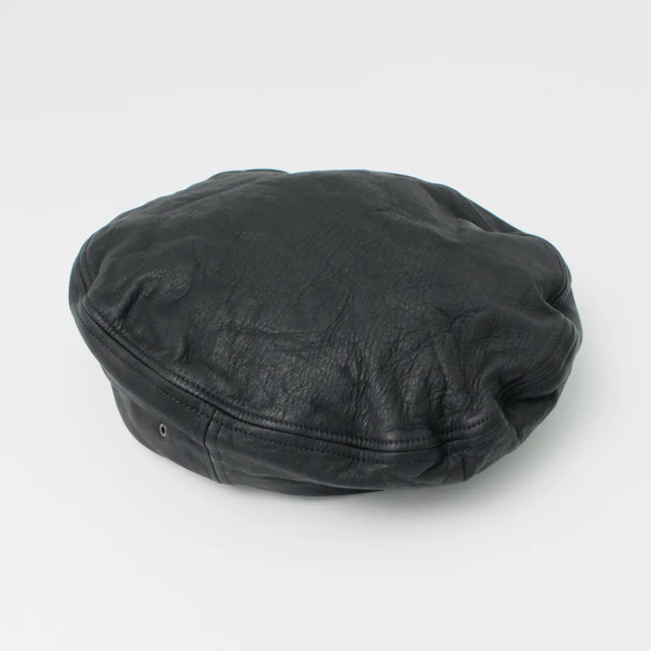 Hats^DECHO / Leather Beret black