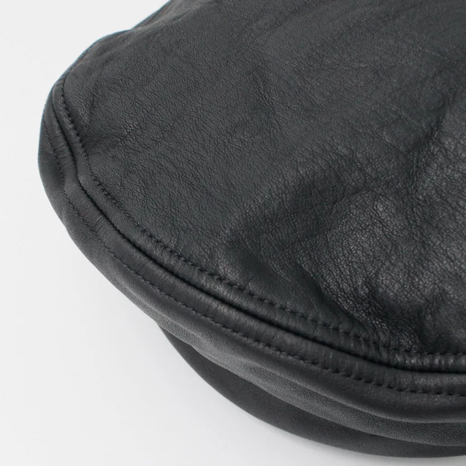 Hats^DECHO / Leather Beret black