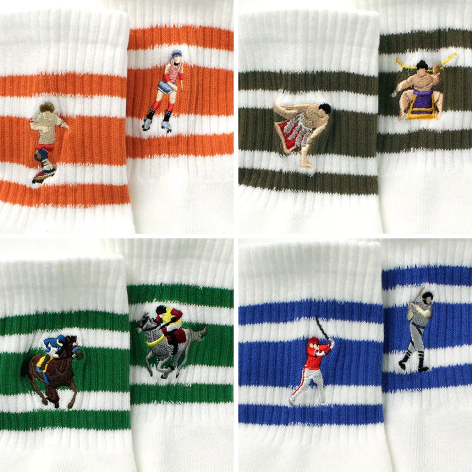 Socks^DECKA QUALITY SOCKS / Embroidered Skater Socks