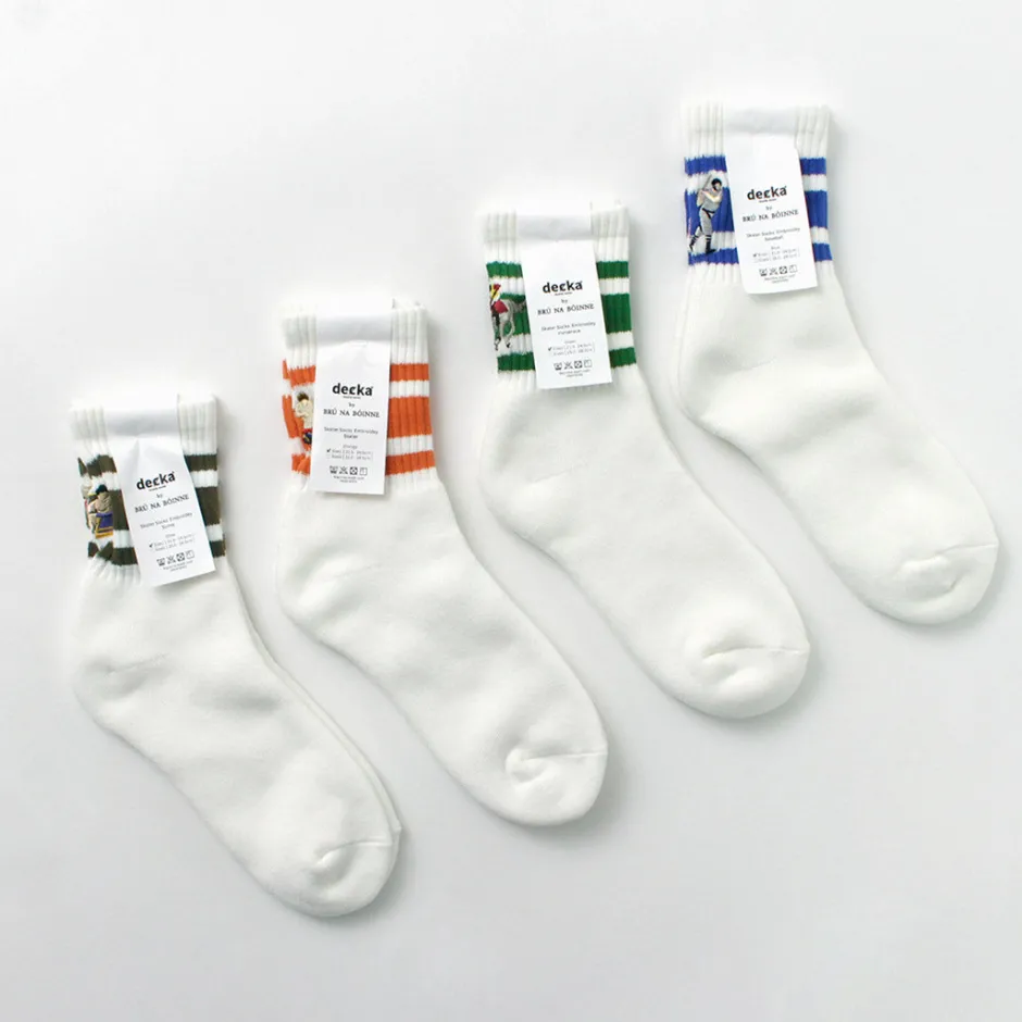 Socks^DECKA QUALITY SOCKS / Embroidered Skater Socks