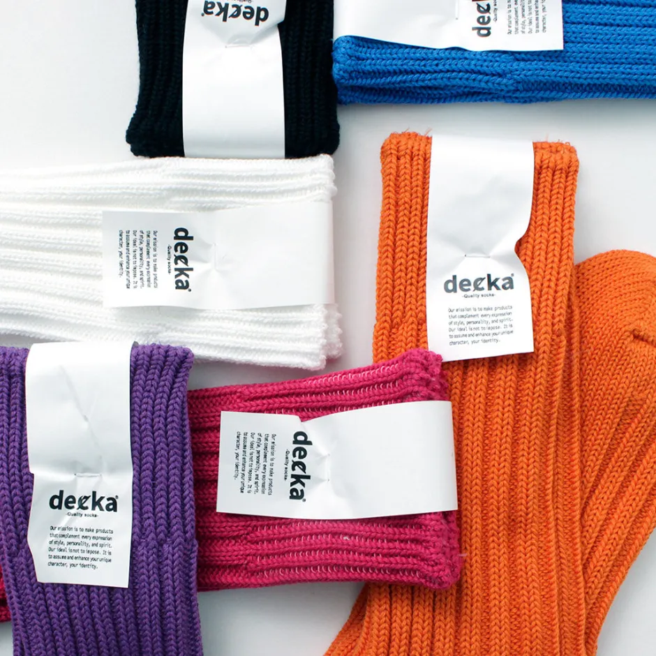 Socks^DECKA QUALITY SOCKS / Heavyweight Plain Crew Socks