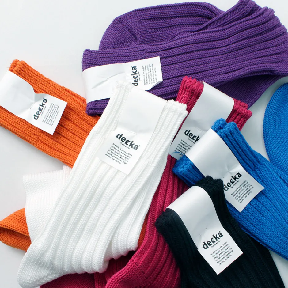 Socks^DECKA QUALITY SOCKS / Heavyweight Plain Crew Socks