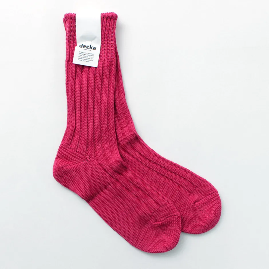 Socks^DECKA QUALITY SOCKS / Heavyweight Plain Crew Socks