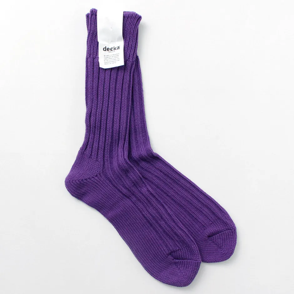 Socks^DECKA QUALITY SOCKS / Heavyweight Plain Crew Socks