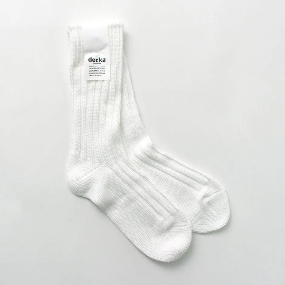Socks^DECKA QUALITY SOCKS / Heavyweight Plain Crew Socks