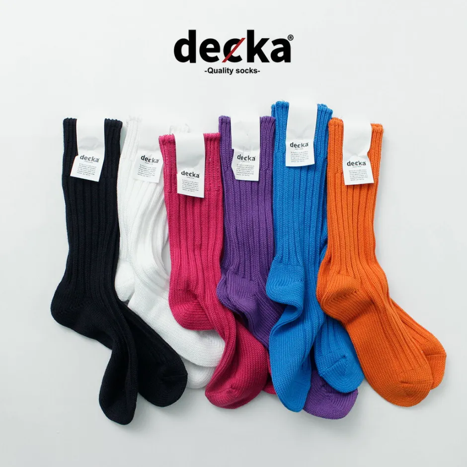 Socks^DECKA QUALITY SOCKS / Heavyweight Plain Crew Socks