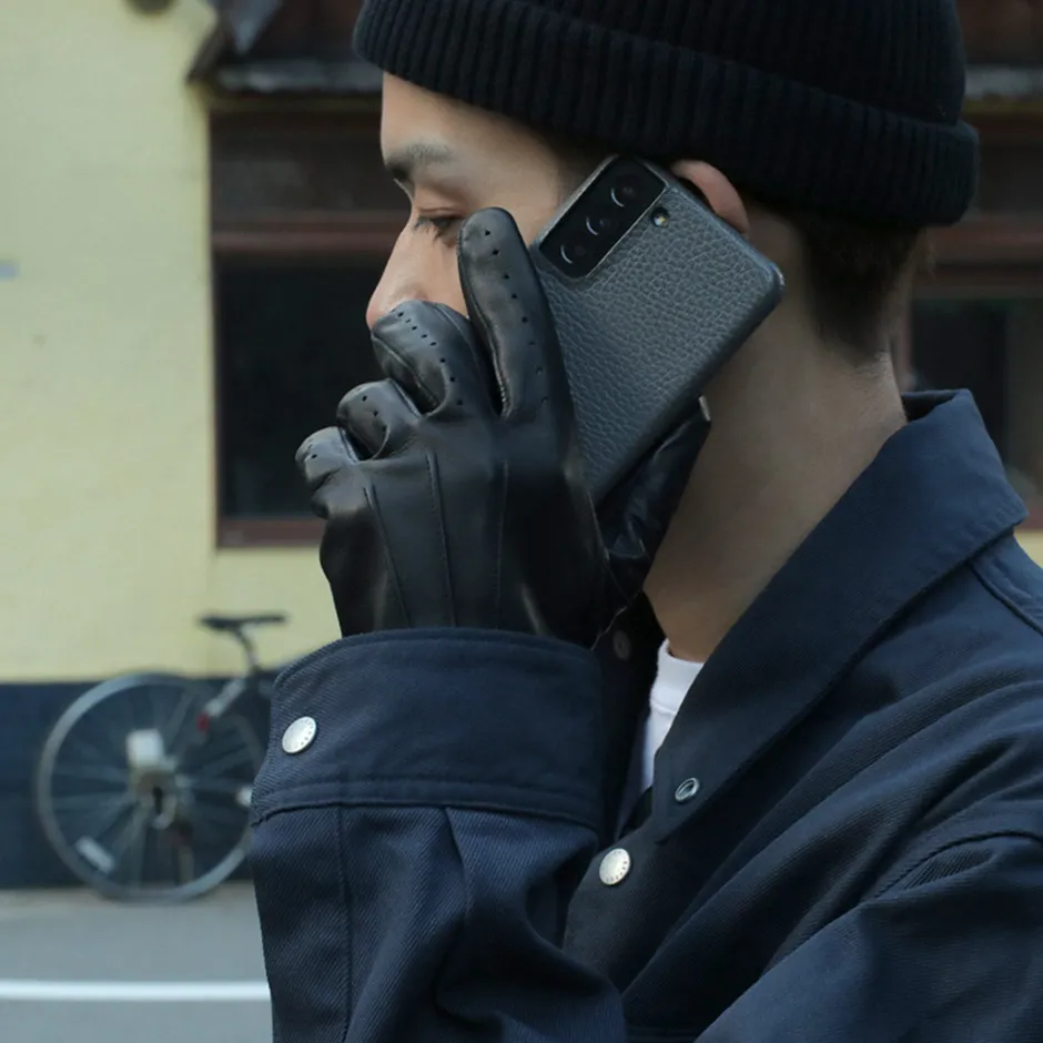 Gloves^DENTS / Fleming / Perforated leather gloves