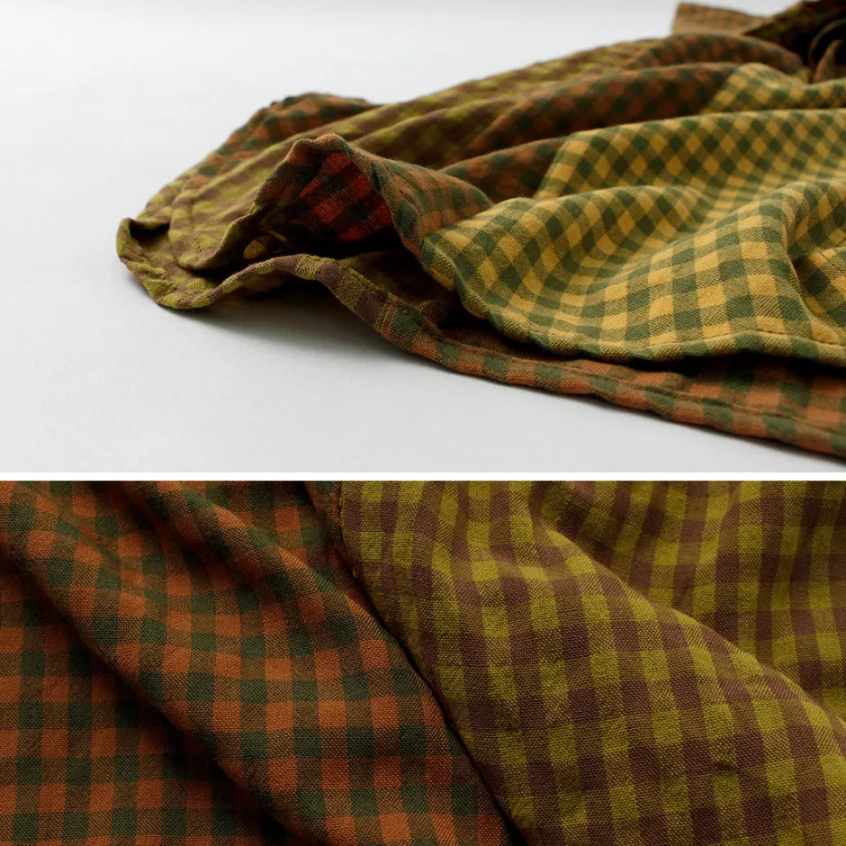 Shirts^DIP/DZT DIP/DZT / Checked combination shirt yellow