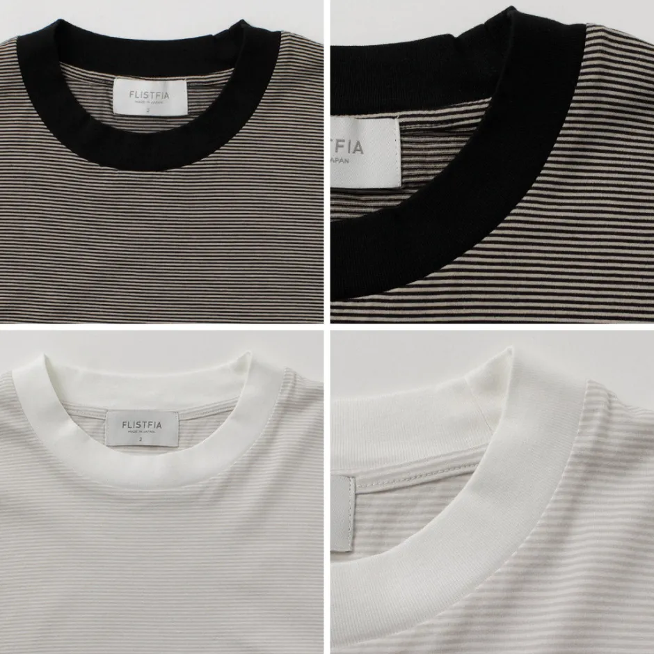 T-Shirts^FLISTFIA / Loose fit Striped crew neck T-shirt