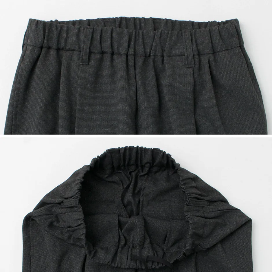 Trousers^FLISTFIA / Wool-like Tuck Wide Trouesrs