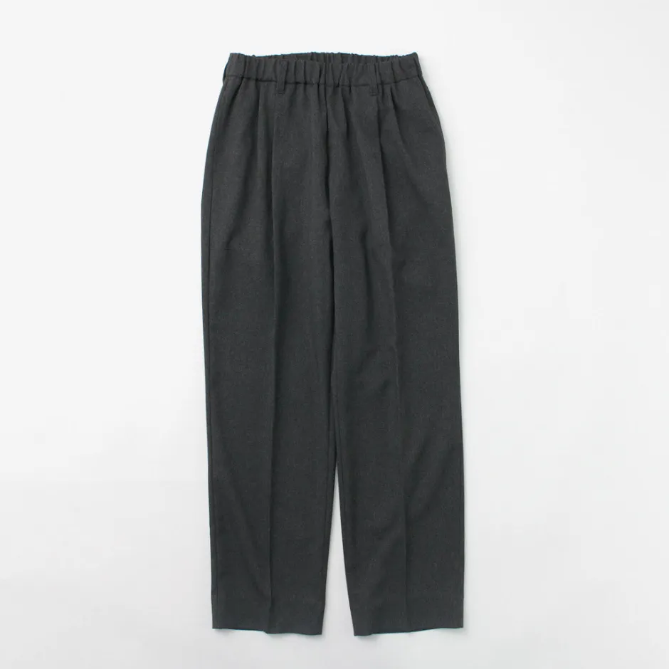 Trousers^FLISTFIA / Wool-like Tuck Wide Trouesrs