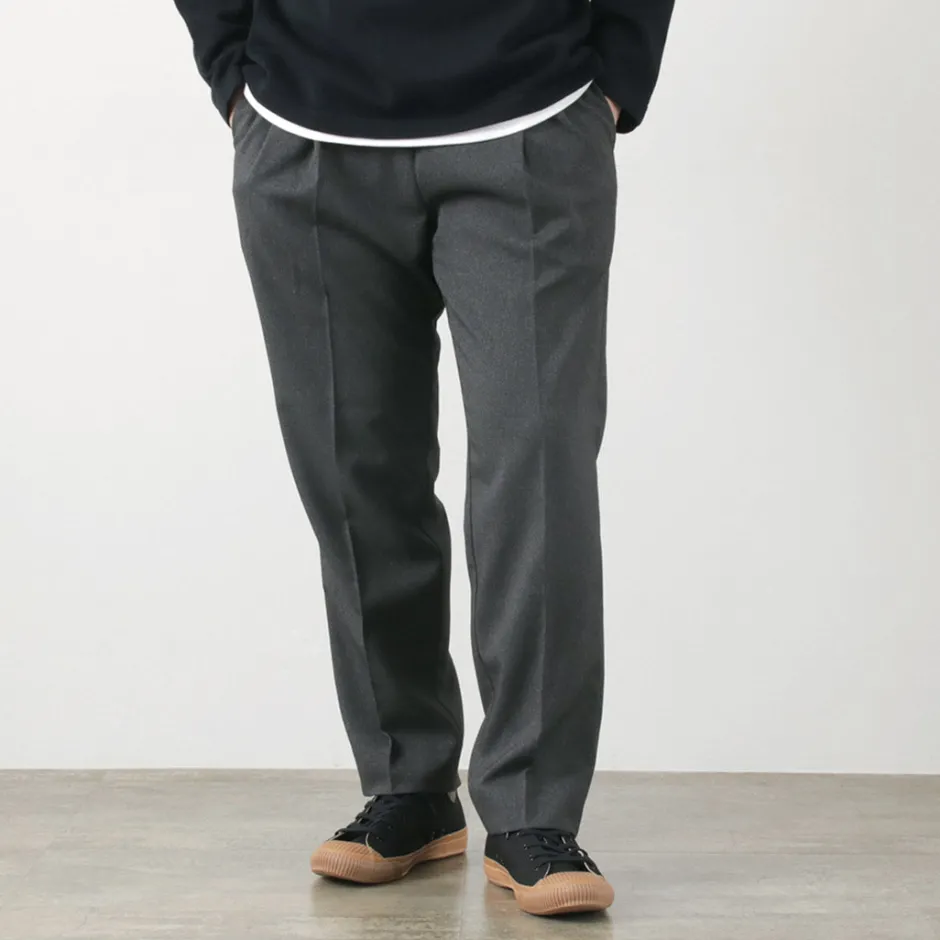 Trousers^FLISTFIA / Wool-like Tuck Wide Trouesrs