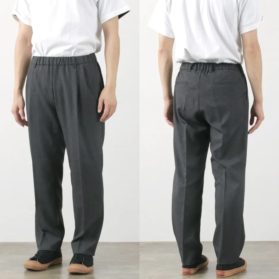 Trousers^FLISTFIA / Wool-like Tuck Wide Trouesrs