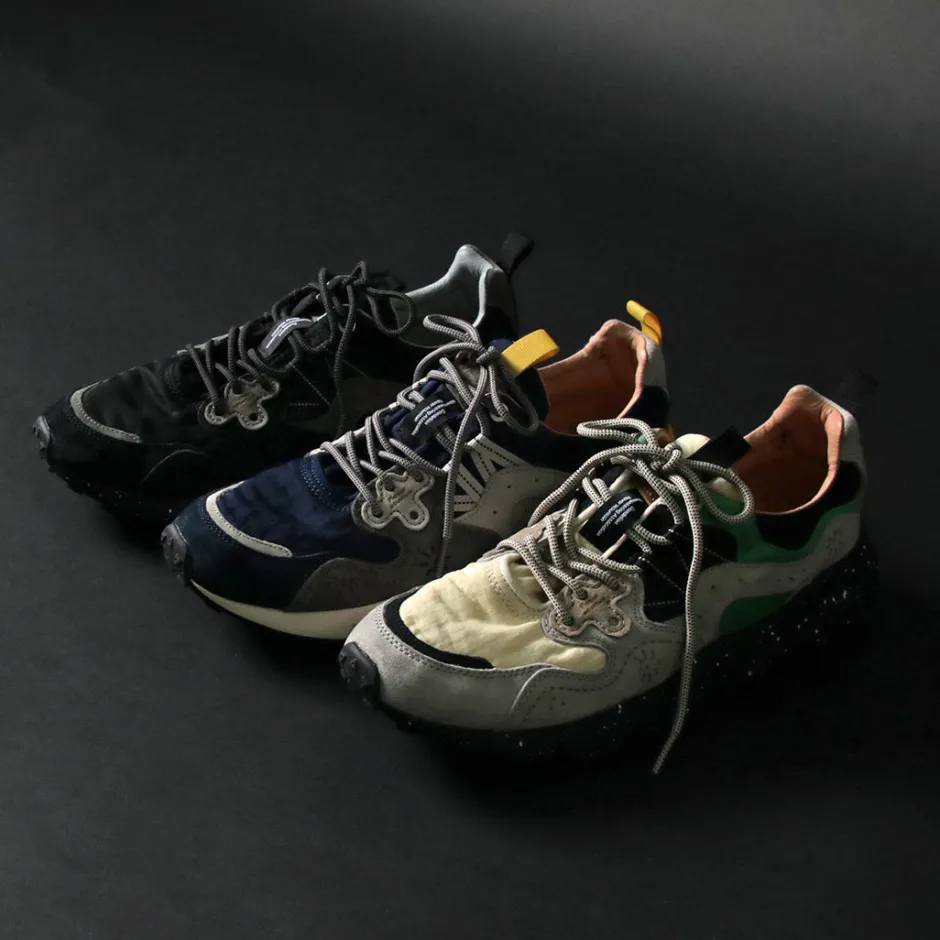 Sneakers^FLOWER MOUNTAIN / Yamano Three Pig Suede and Nylon Sneakers