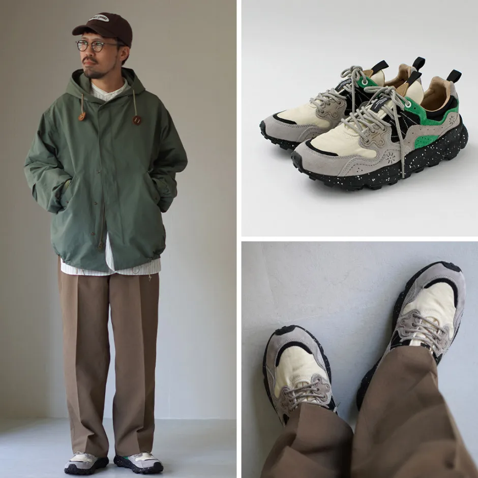 Sneakers^FLOWER MOUNTAIN / Yamano Three Pig Suede and Nylon Sneakers