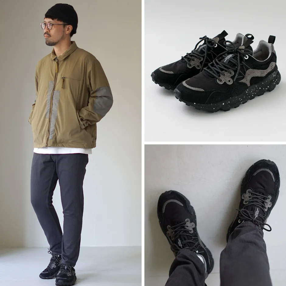Sneakers^FLOWER MOUNTAIN / Yamano Three Pig Suede and Nylon Sneakers