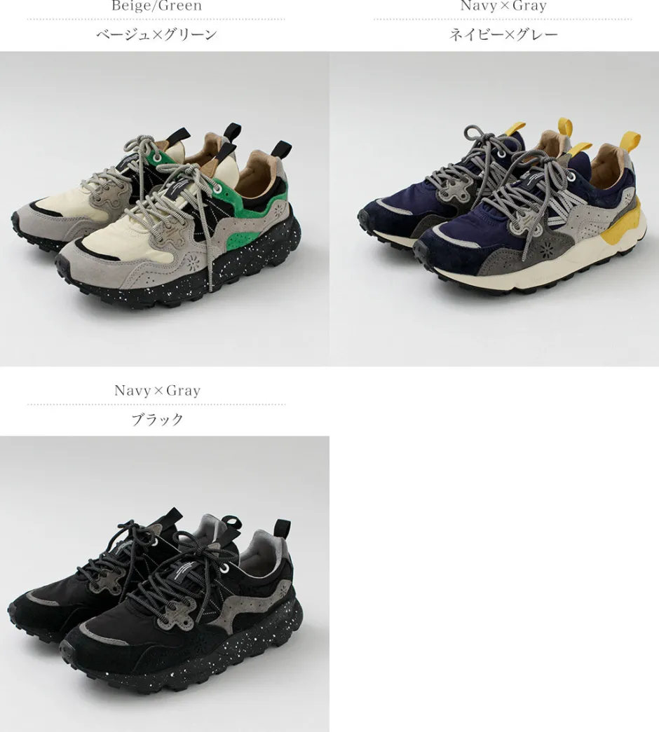 Sneakers^FLOWER MOUNTAIN / Yamano Three Pig Suede and Nylon Sneakers