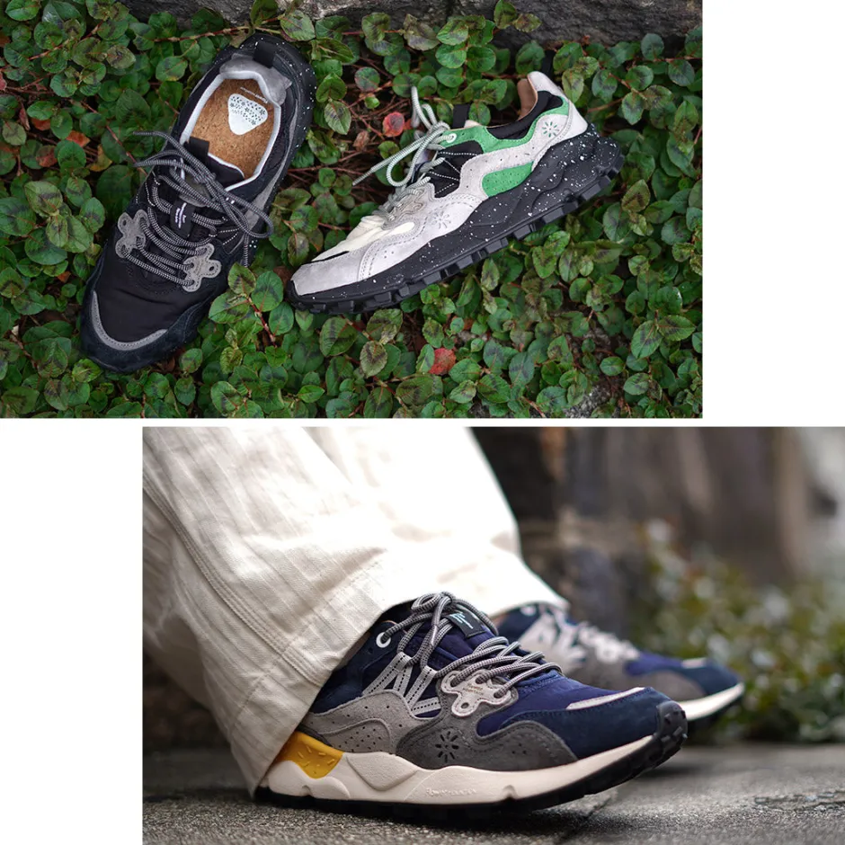 Sneakers^FLOWER MOUNTAIN / Yamano Three Pig Suede and Nylon Sneakers