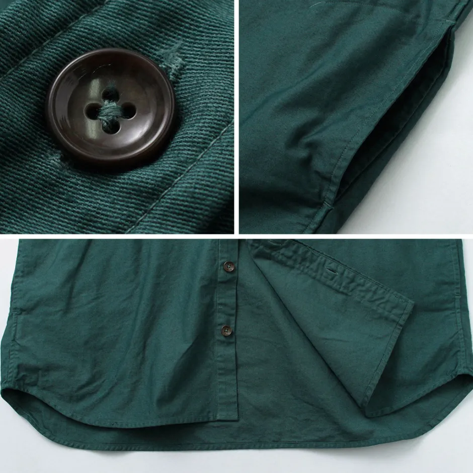 Shirts^FNOR / Grandval garment dye Shrimp sleeve shirt coat green