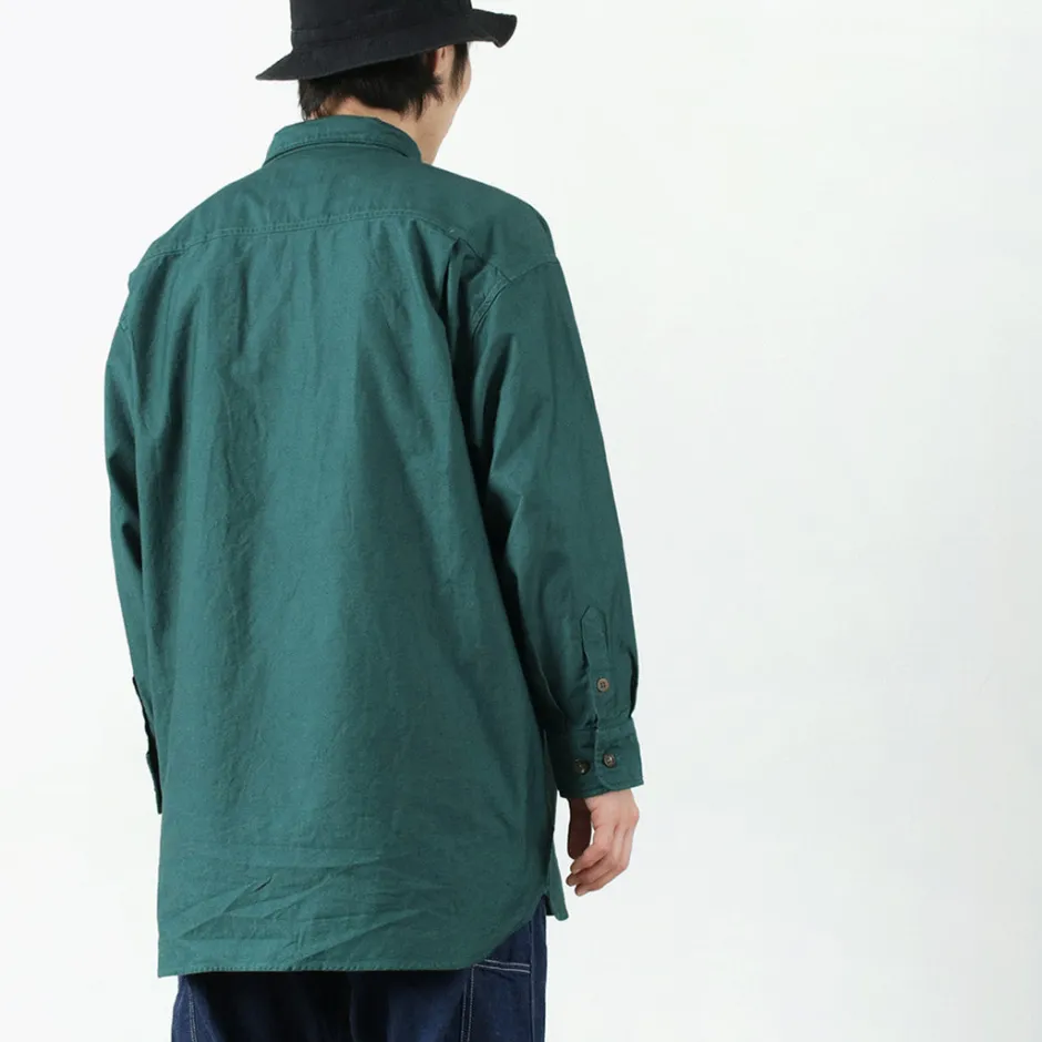 Shirts^FNOR / Grandval garment dye Shrimp sleeve shirt coat green