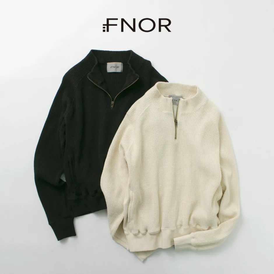 Sweatshirts^FNOR / Open-Ended Waffle Half-Zip Pullover