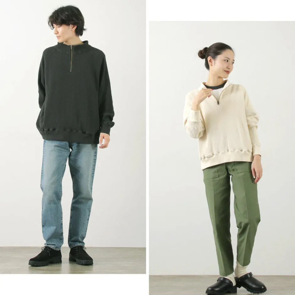 Sweatshirts^FNOR / Open-Ended Waffle Half-Zip Pullover