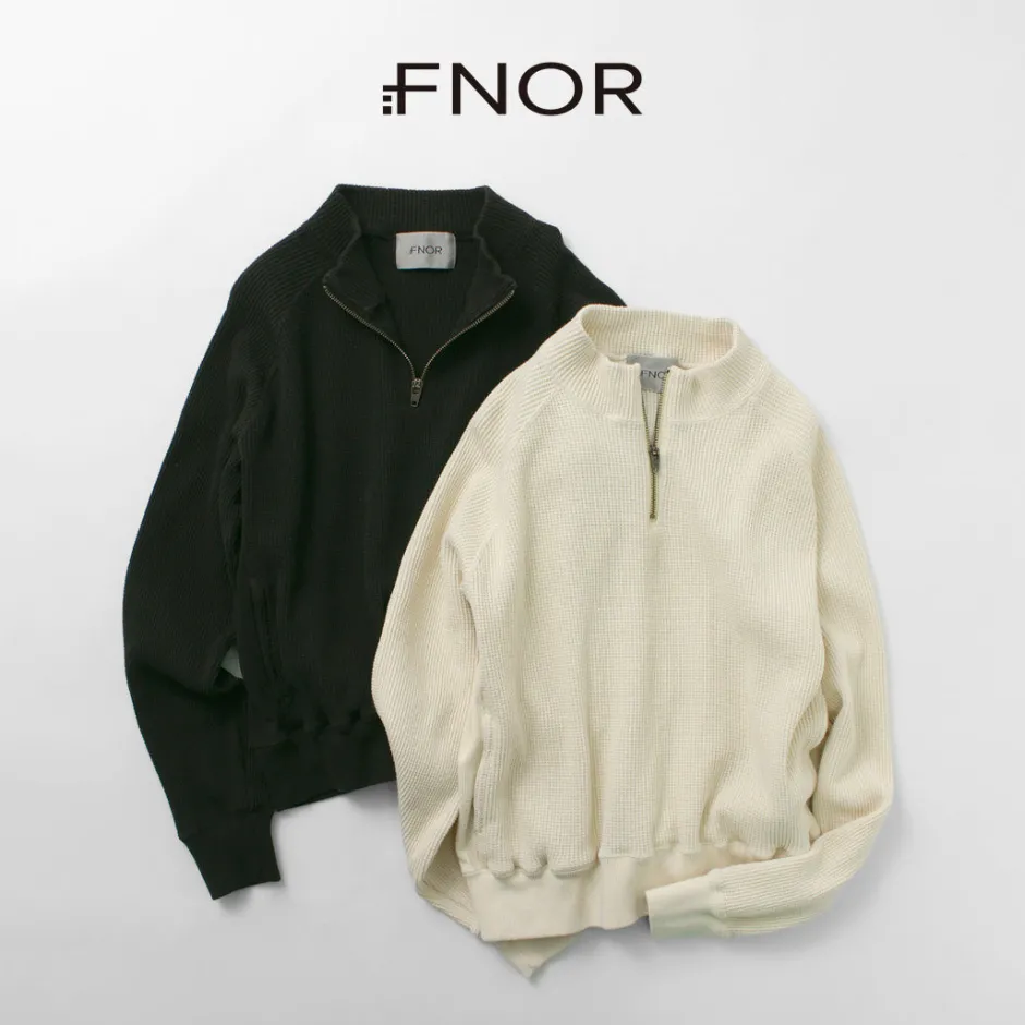Sweatshirts^FNOR / Open-Ended Waffle Half-Zip Pullover