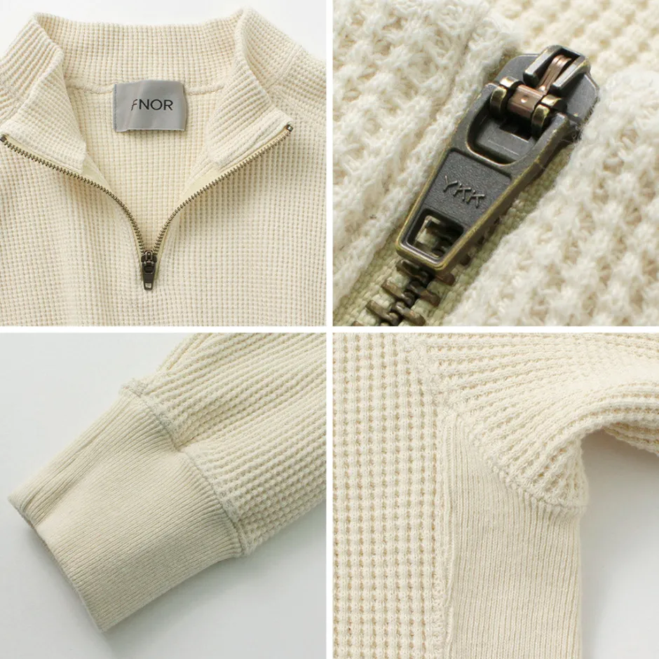 Sweatshirts^FNOR / Open-Ended Waffle Half-Zip Pullover