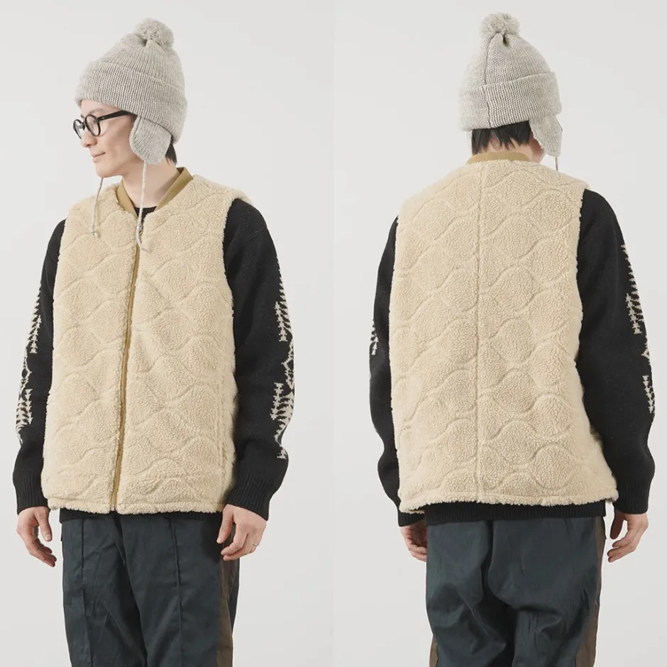 Vests^FNOR / Quilted Sheepskin Boa MIL Vest