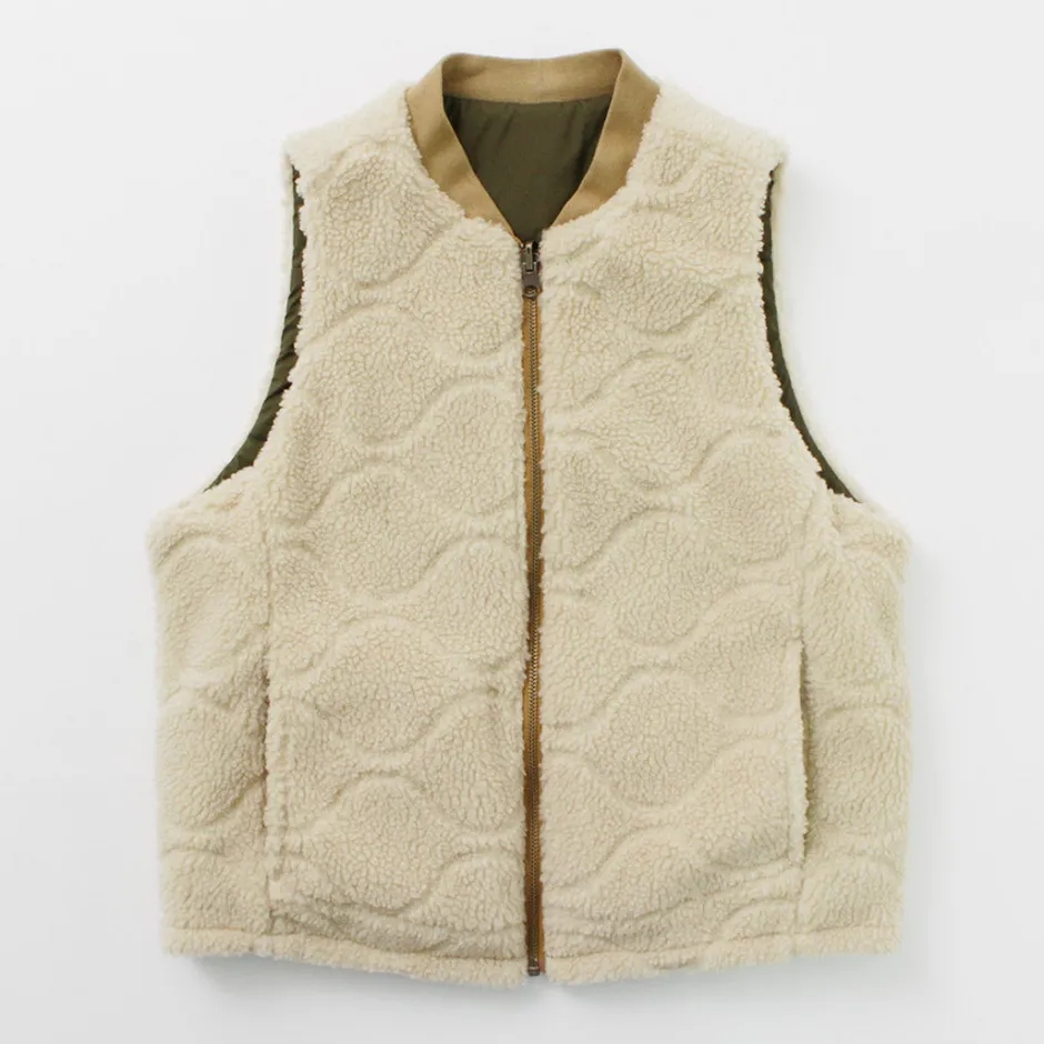 Vests^FNOR / Quilted Sheepskin Boa MIL Vest