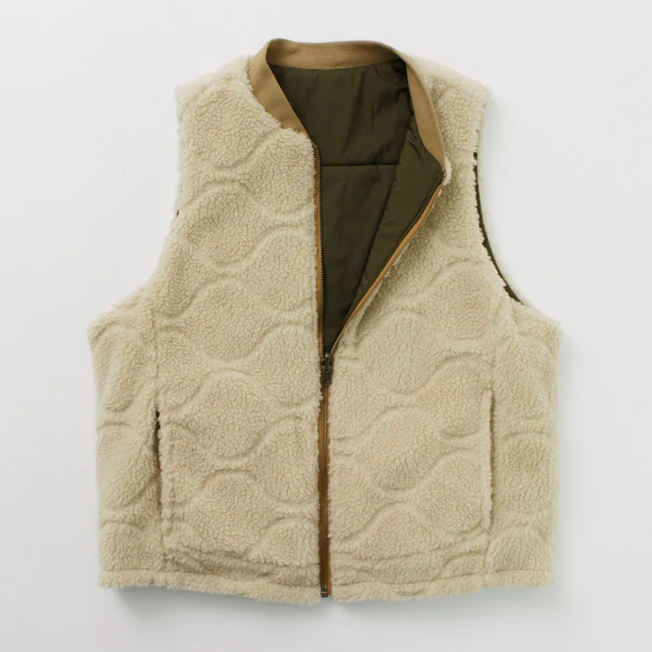 Vests^FNOR / Quilted Sheepskin Boa MIL Vest