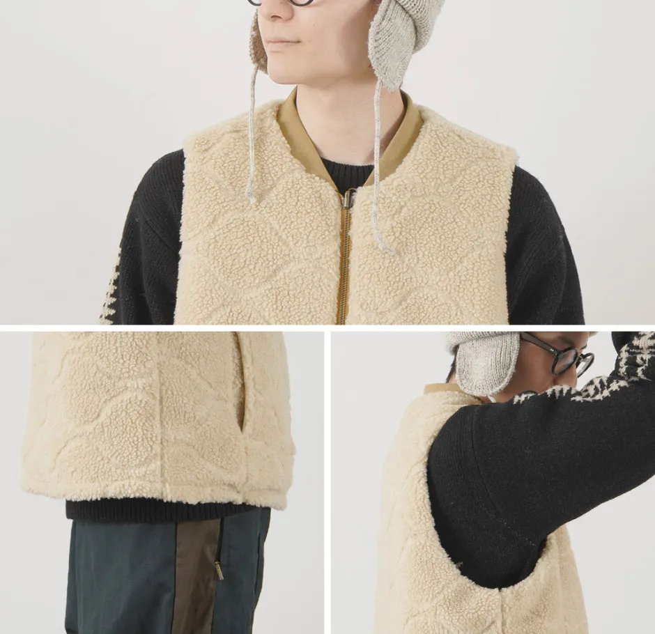 Vests^FNOR / Quilted Sheepskin Boa MIL Vest