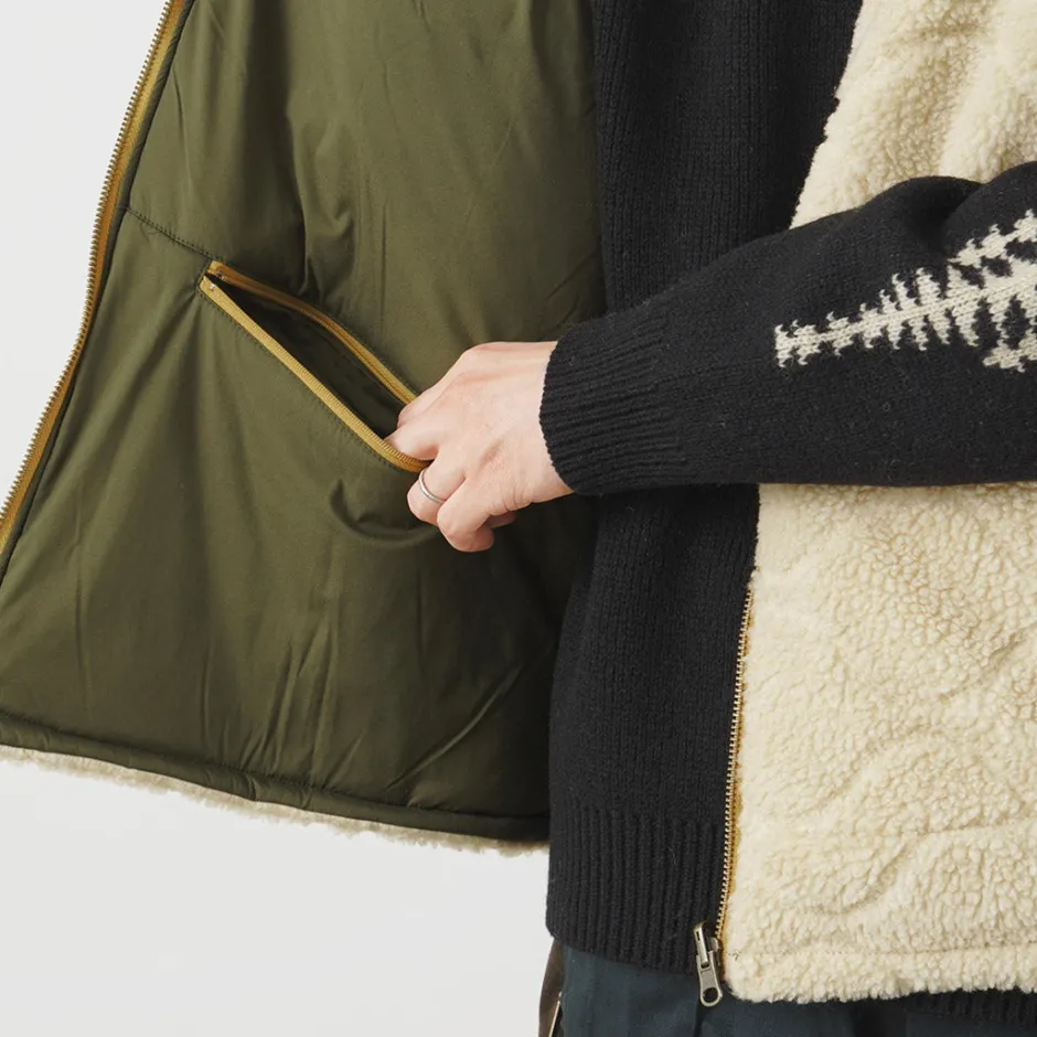 Vests^FNOR / Quilted Sheepskin Boa MIL Vest