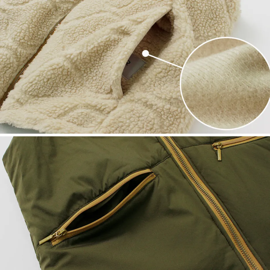 Vests^FNOR / Quilted Sheepskin Boa MIL Vest