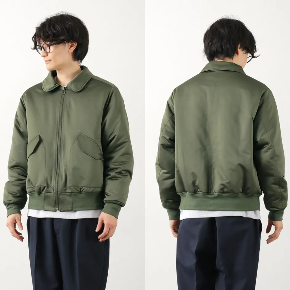 Jackets^FNOR / Slight Satin Pair Away Flight Jacket khaki