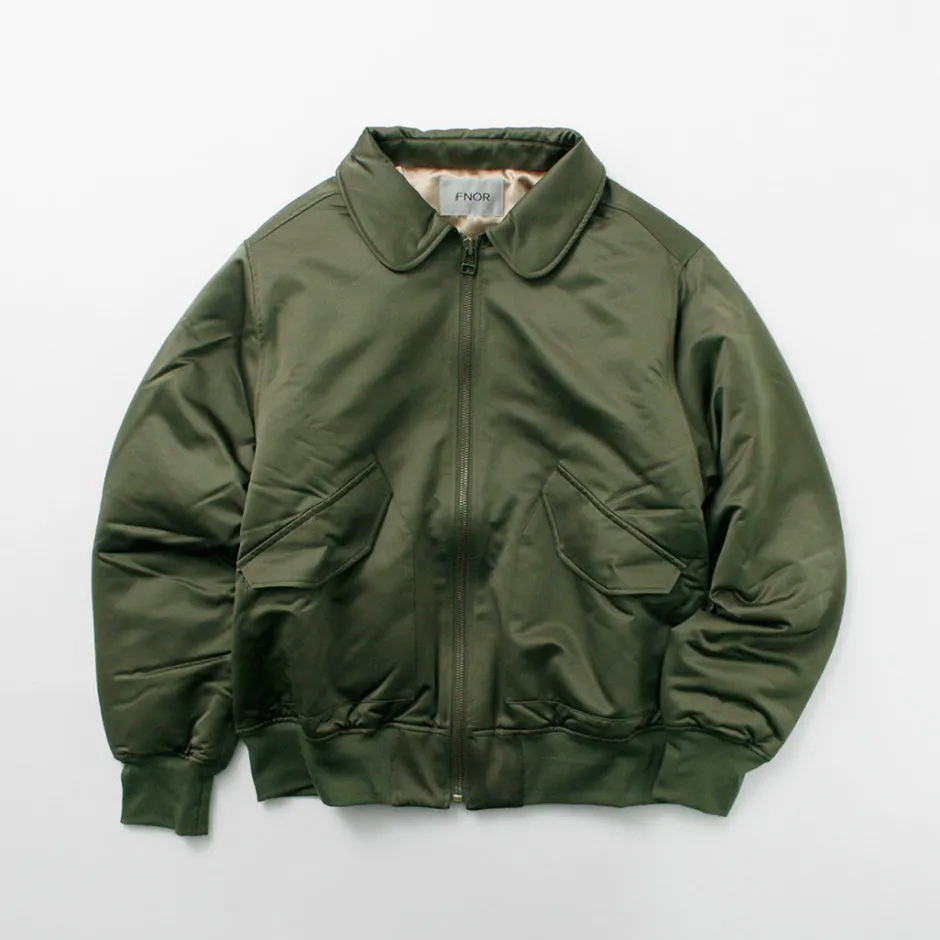 Jackets^FNOR / Slight Satin Pair Away Flight Jacket khaki