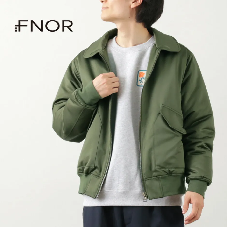 Jackets^FNOR / Slight Satin Pair Away Flight Jacket khaki
